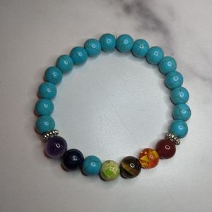 Handcrafted colorful stone bracelet